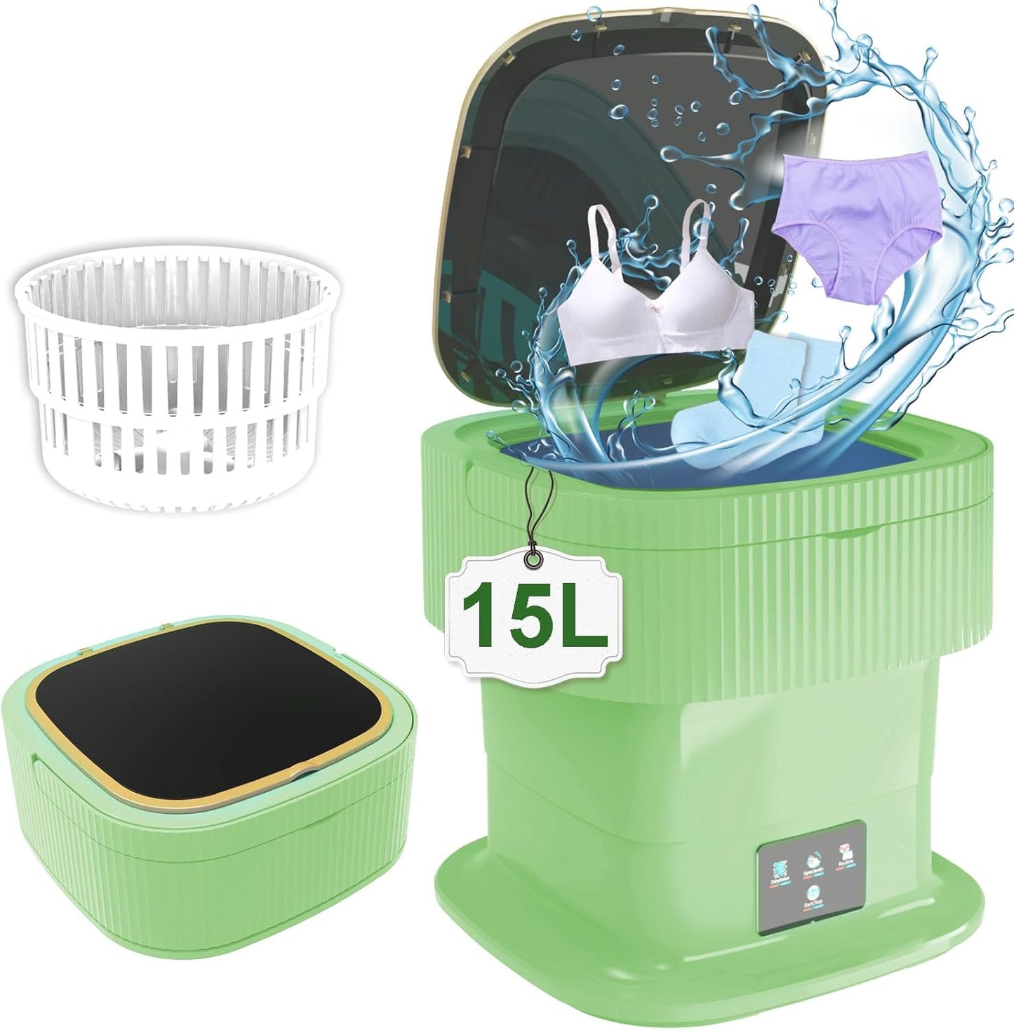 Compact Foldable Washer-Dryer Combo for Small Loads - Ideal for Baby Clothes & Undergarments