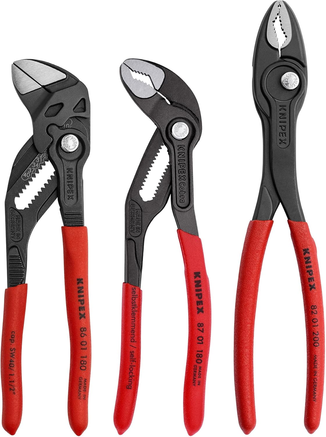 Knipex 3 Pc Top Selling Pliers Set for Professionals and DIYers