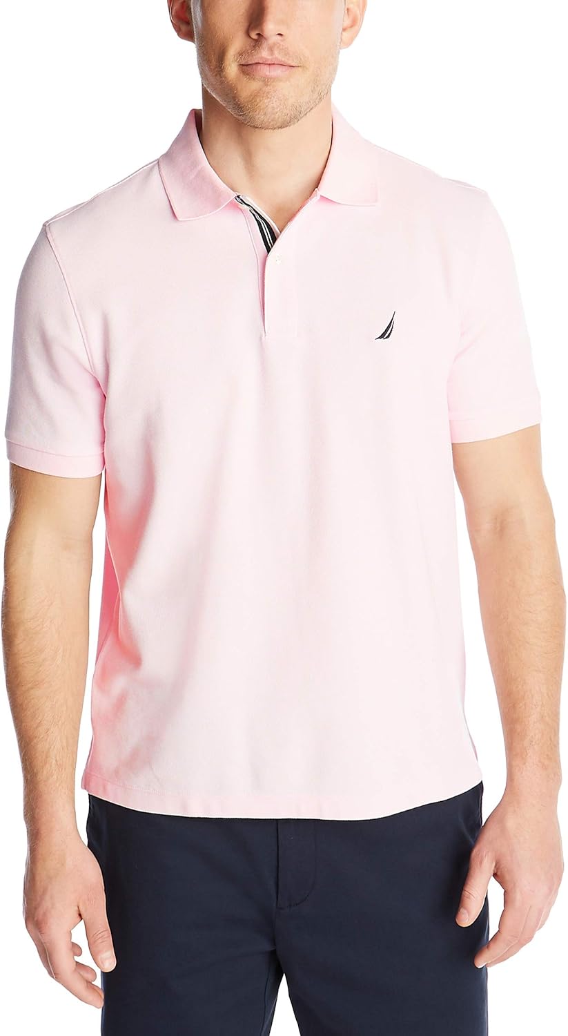 Nautica Men's Performance Pique Polo Shirt for Everyday Wear
