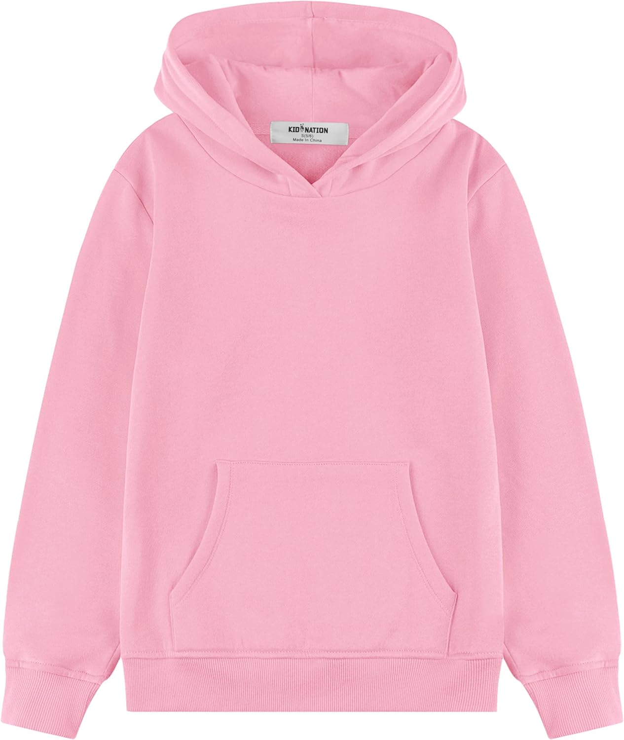Kid Nation Kids' Soft Brushed Fleece Pullover Hoodie for All