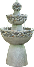 Teamson Home 36.5 in Outdoor 3-Tier Zen-Style Fountain