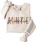Custom Auntie Sweatshirt with Kids Names - Personalized Gift