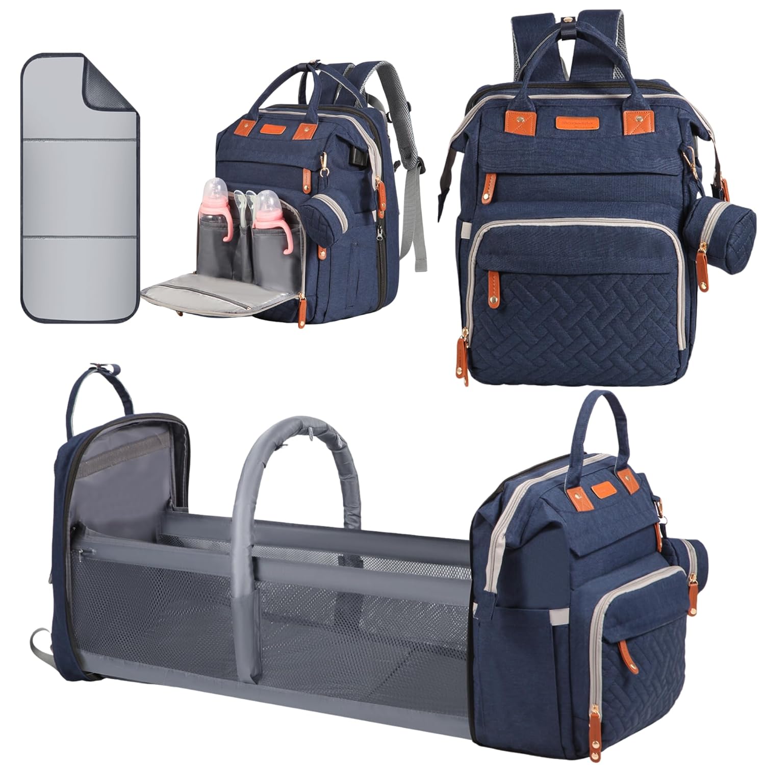 Baby Diaper Bag Backpack with Changing Station for Travel