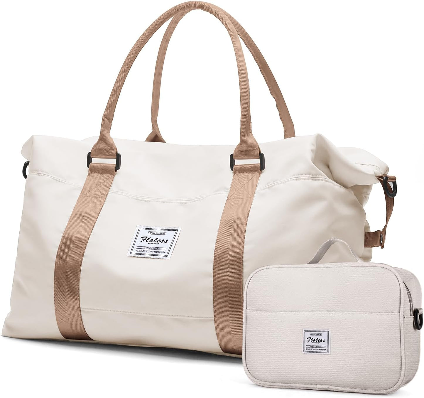 Extra Large Travel Duffel Bag with Toiletry Bag for Women