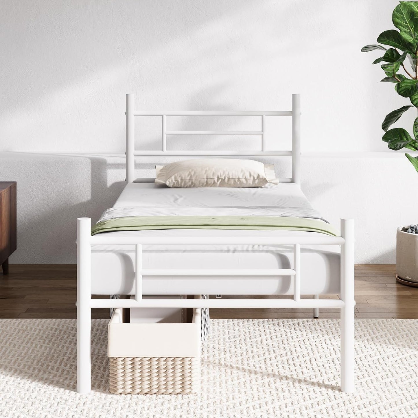 Novilla Twin Bed Frame with Headboard and Footboard for Comfort