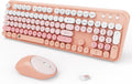 Wireless Keyboard Mouse Set - Full-Size - Pink