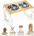 Dog Bowls Elevated Adjustable Raised Dog Bowl Stand - Ergonomic Dining