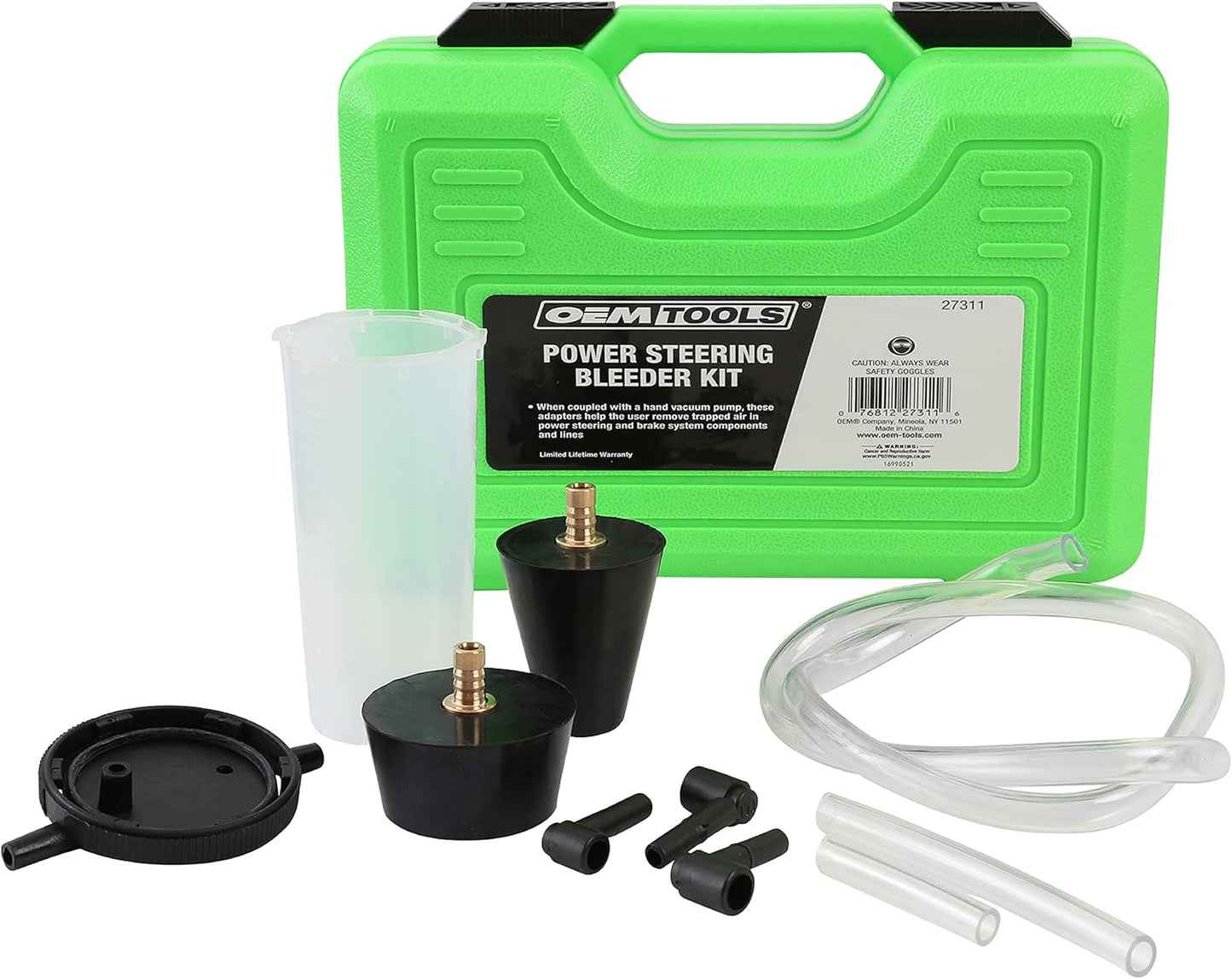 OEMTOOLS Power Steering and Brake Bleeder Kit for Easy Air Removal