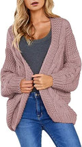 Astylish Womens Open Front Long Sleeve Chunky Cardigan
