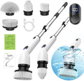Electric Spin Scrubber with Extension Handle - Cordless Bathroom