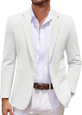 Mens Casual Knit Blazer Two Button Lightweight Sport Coat - Slim Fit