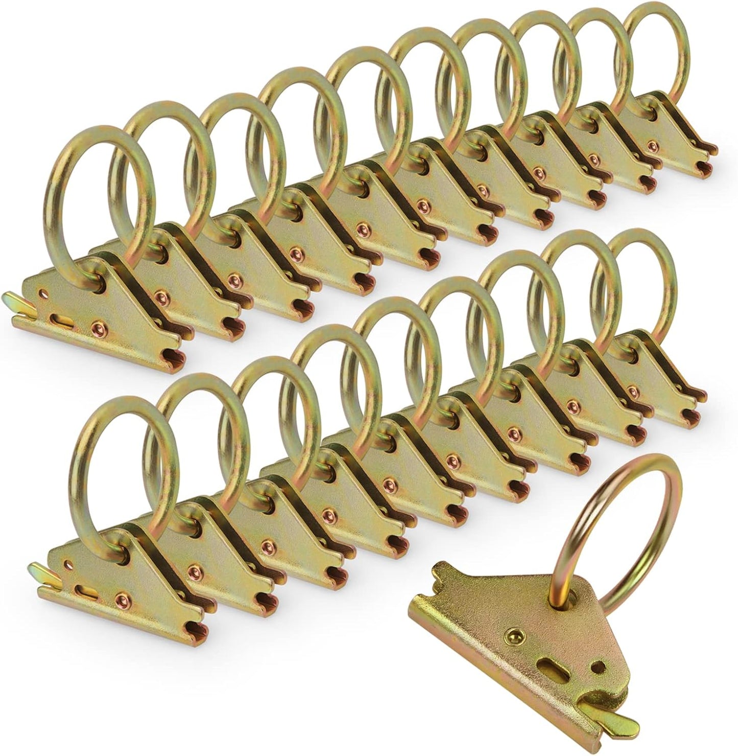 Eapele 20pcs Steel E-Track O Ring Tie-Down Anchors for Cargo