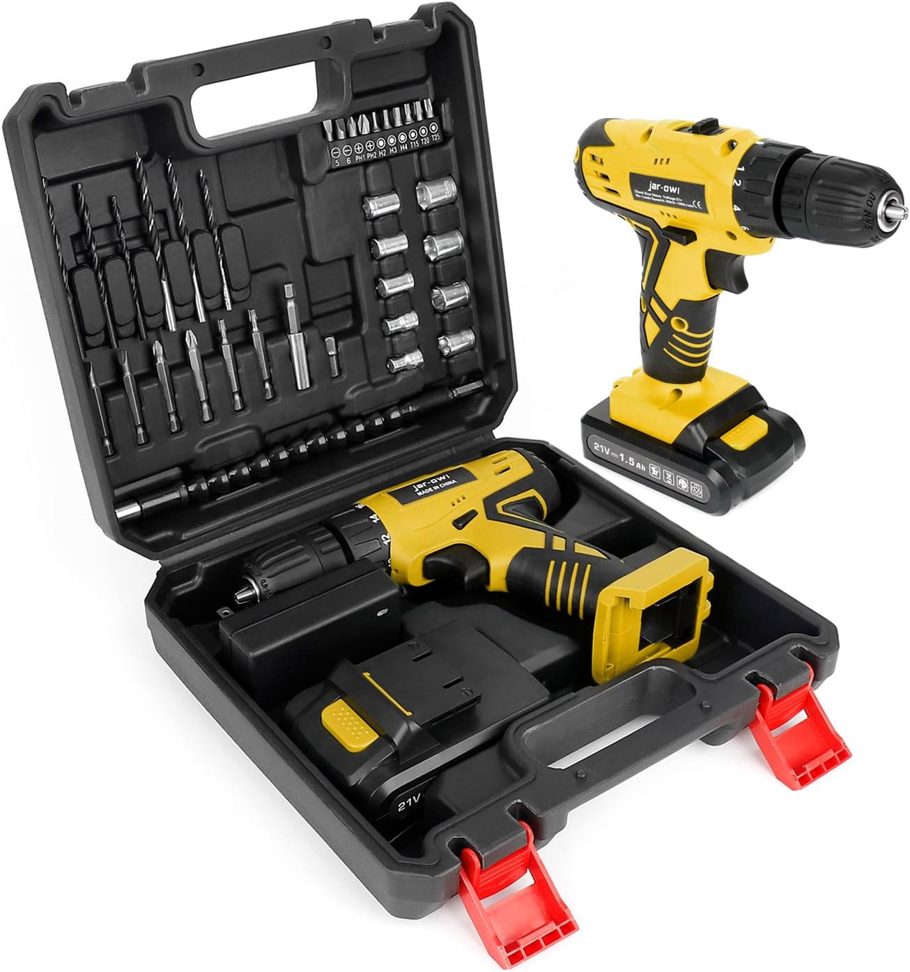 Jar-Owl 21V Cordless Drill - Powerful Home Tool Kit