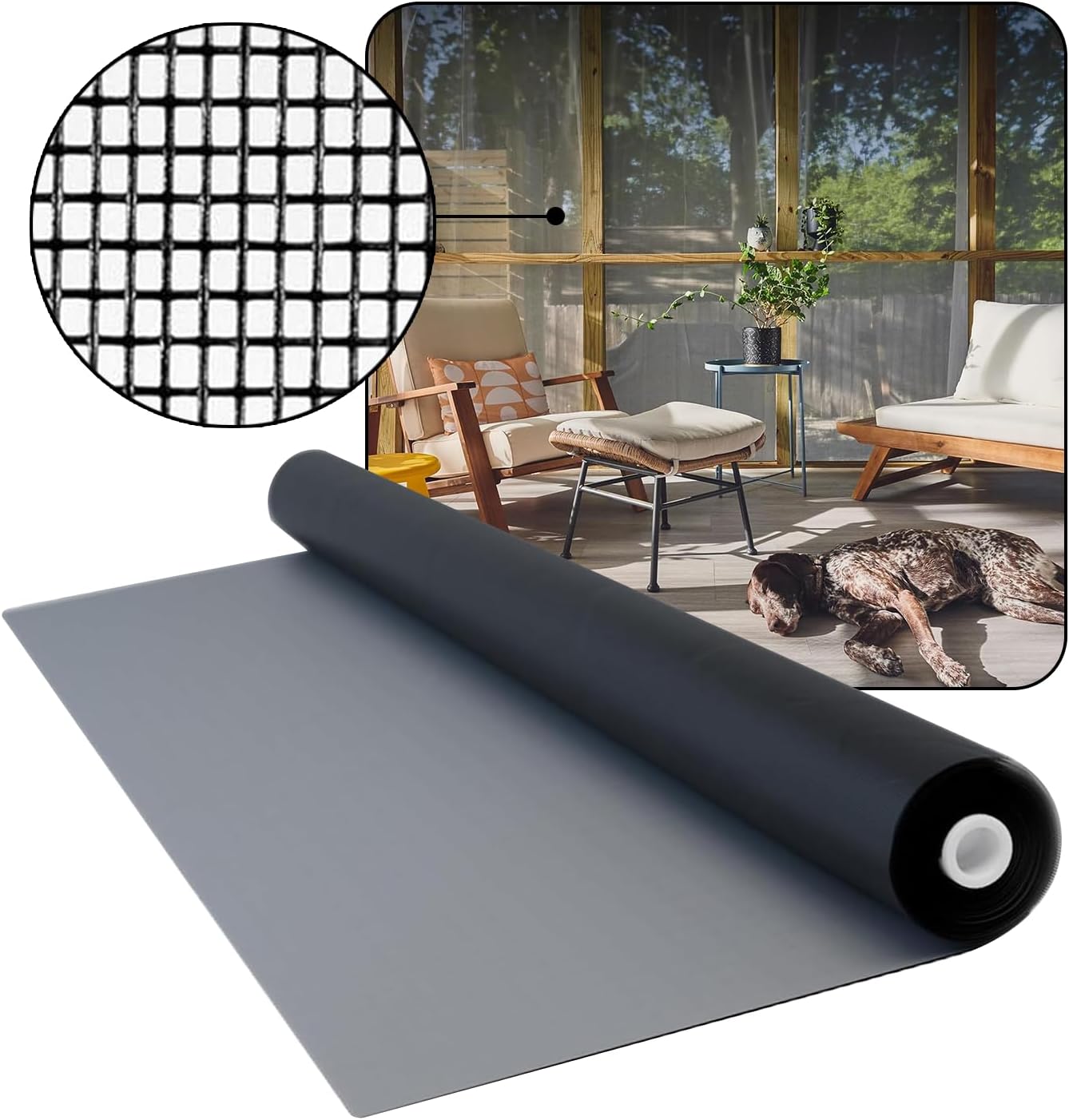 DOCA 36 in x 50 ft Window Screen Mesh for Effective Insect Protection