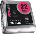 PROTARP Extreme Heavy Duty 22 Mil Tarp Cover 20 x 40 - Waterproof, UV