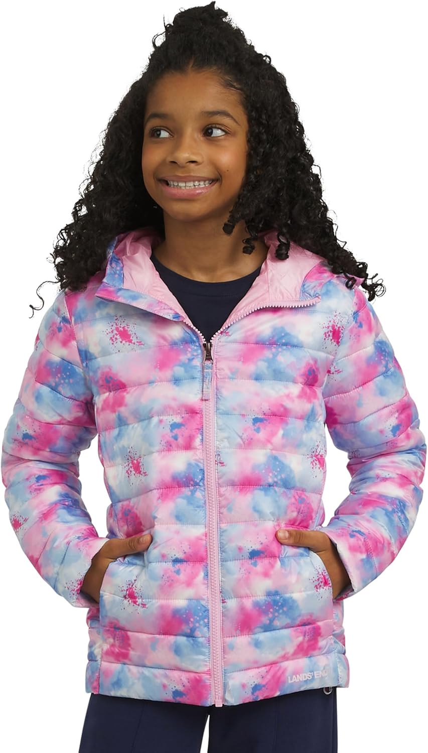 Lightweight Packable Insulated Puffer Jacket for Girls