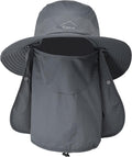 Sun Hat for Men Women with Face Cover & Neck - UV Protection Wide Brim