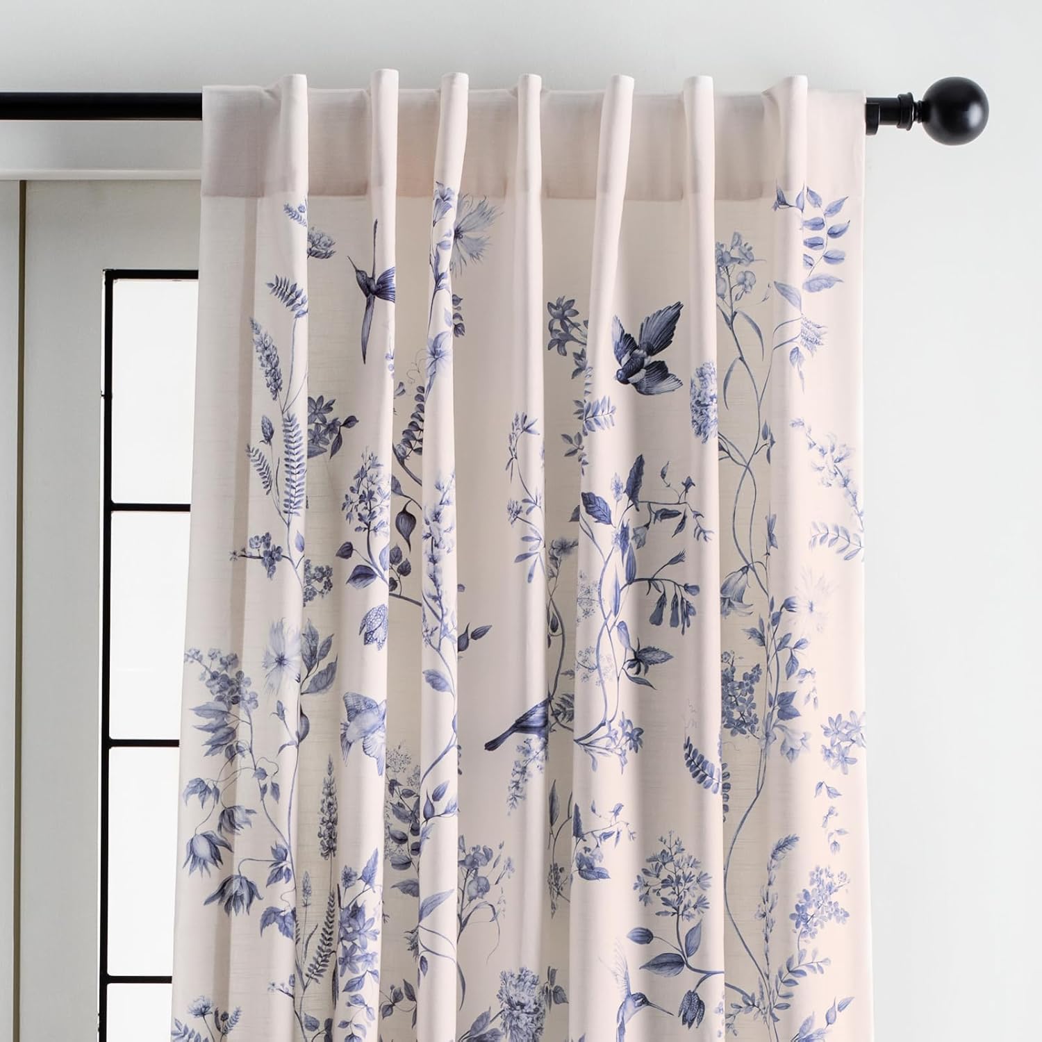 Elegant 100% Cotton Light Filtering Curtains for Living Room
