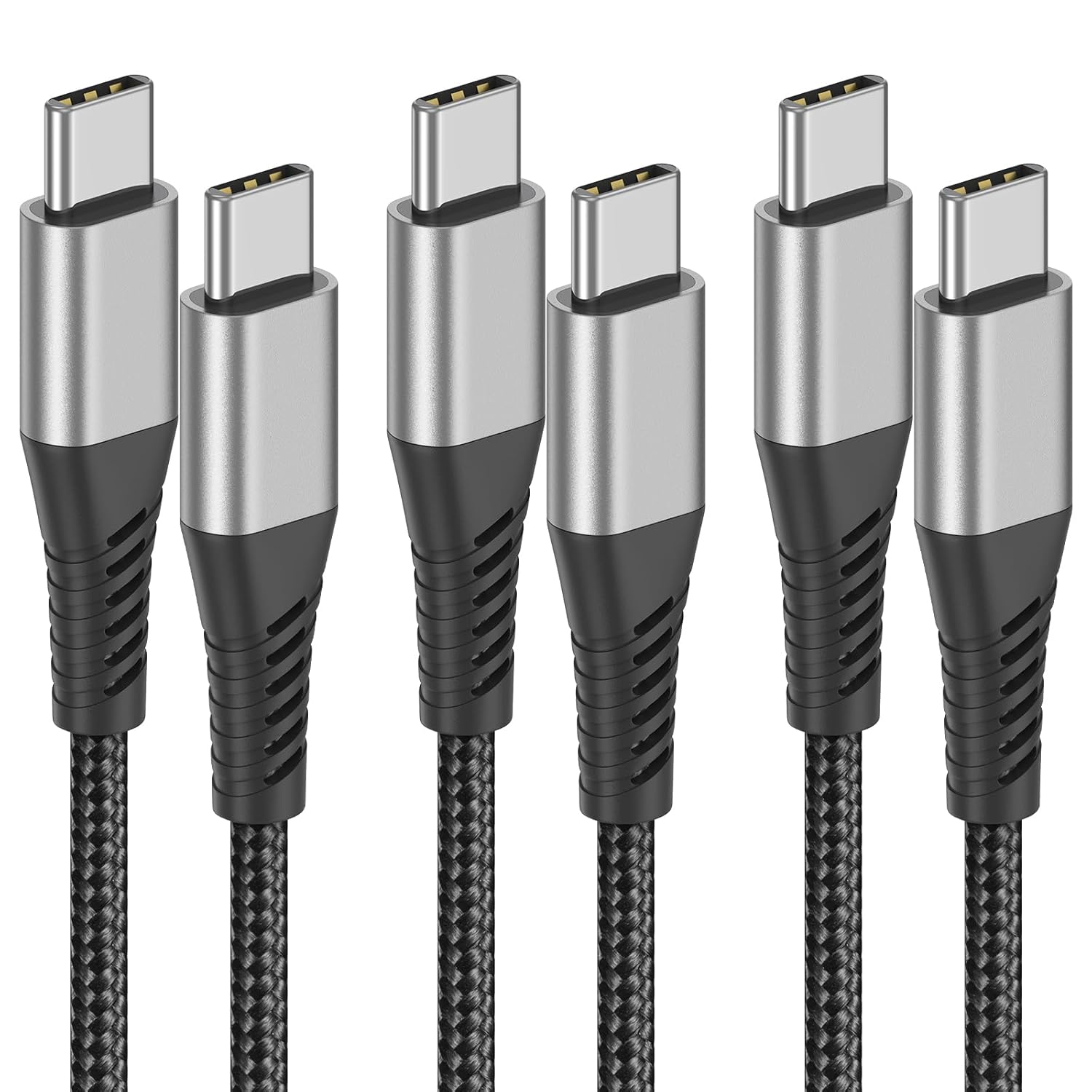 Fast Charge Trio: 3ft USB C Cable 3-Pack