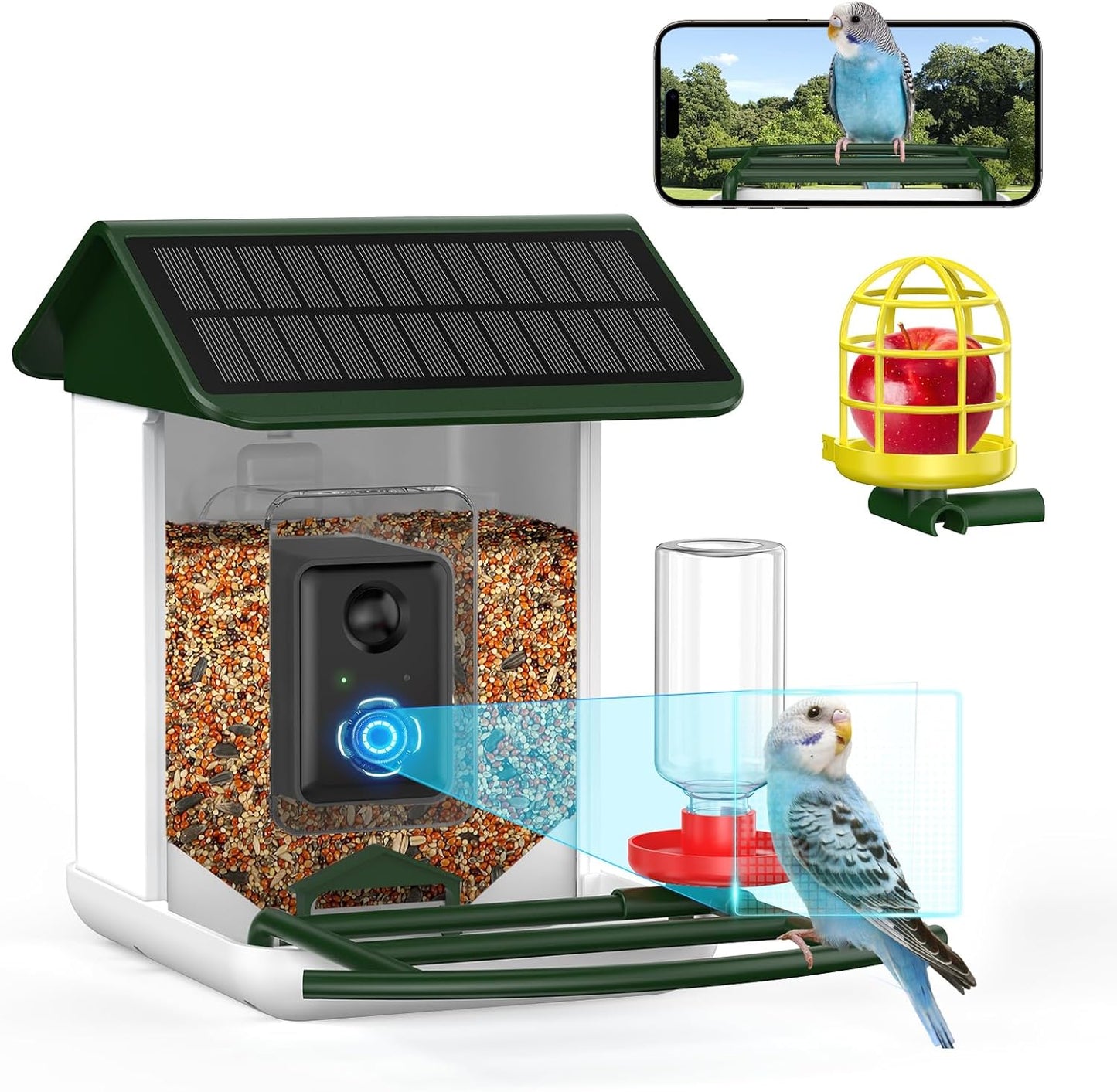 Smart Bird Feeder Camera with AI Recognition and Solar Power