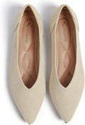 Pointed Toe Ballet Flats Womens Comfortable Work Shoes - Foldable