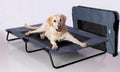 Pet Cot Elevated Bed Indigo - No Assembly, Cooling Mesh