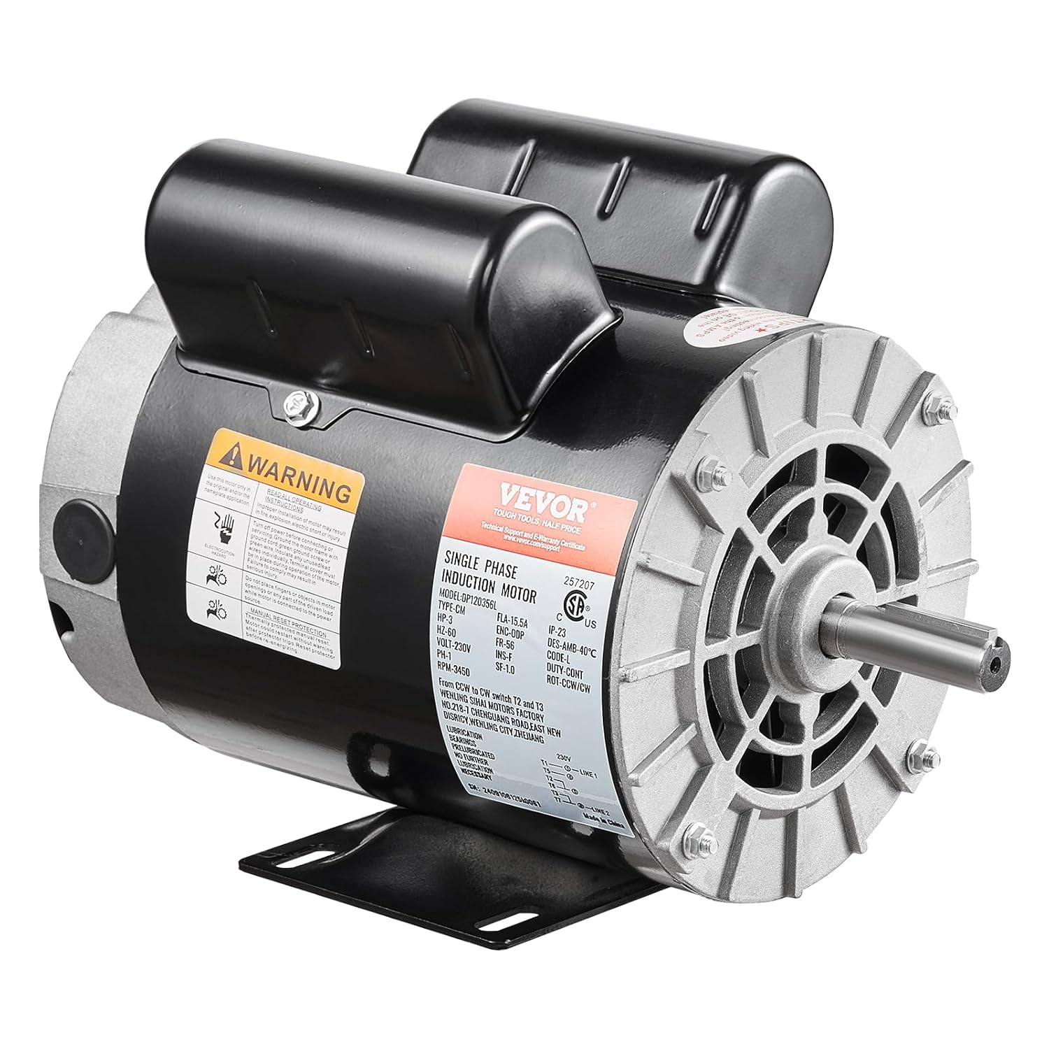 VEVOR 3HP Air Compressor Electric Motor for Efficient Performance