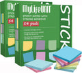MyLifeUNIT Sticky Notes 3x3 Bulk Pack 108 Pads - Large Supply