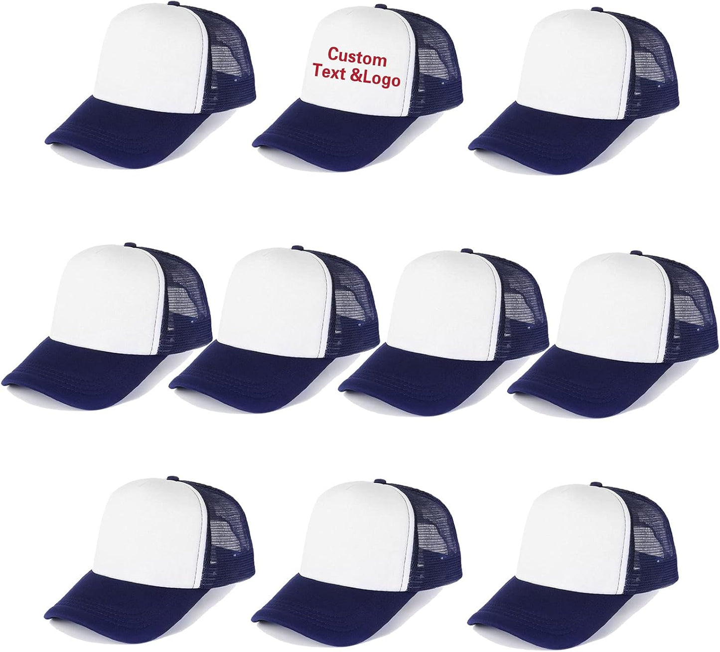 Ultrafun 10 Pack Trucker Hats for Men Women - Adjustable Caps