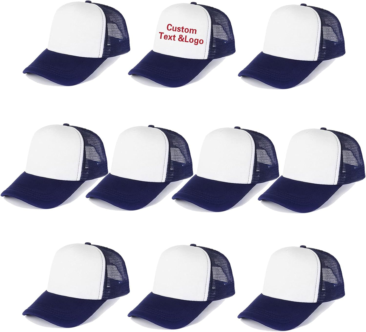 Ultrafun 10 Pack Trucker Hats for Men Women - Adjustable Caps