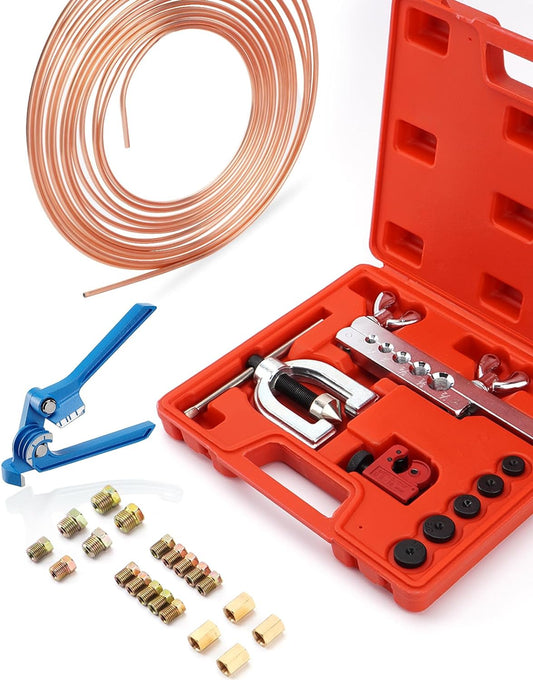 25 ft Copper Coated Brake Line Kit with Flaring Tool and Bender