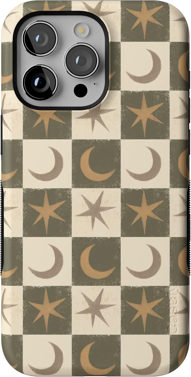 Casely iPhone 15 Pro Case - Mystic Moonstar Green Celestial