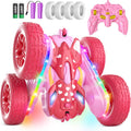Remote Control Car for Girls Pink RC Stunt Car - Double-Sided 360