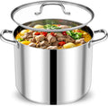 P&P CHEF 20 QT Stock Pot with Lid - Large Stainless Steel Stockpot