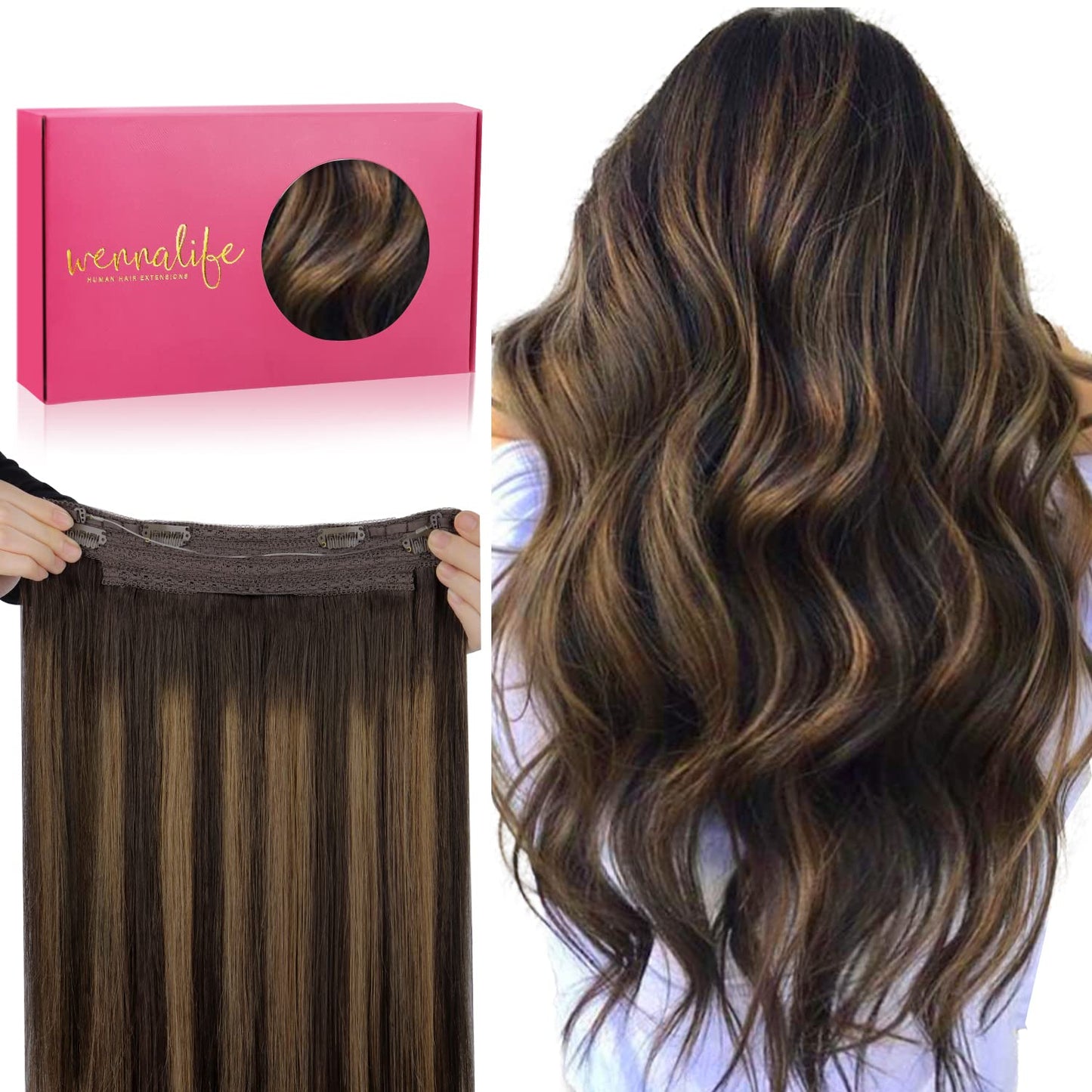 WENNALIFE Wire Hair Extensions for Natural Volume & Length