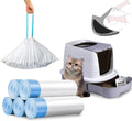 100 Counts Drawstring Cat Litter Box Liners 19.5in x 22in - Extra