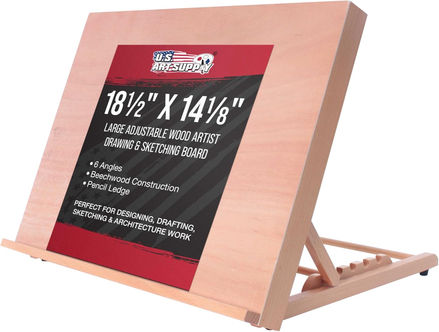 U.S. Art Supply Large Wooden Drawing Board for Artists and Designers