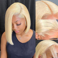 Hihmarm 613 Blonde Bob Wig 13x4 HD Lace Front - Natural Short Bob