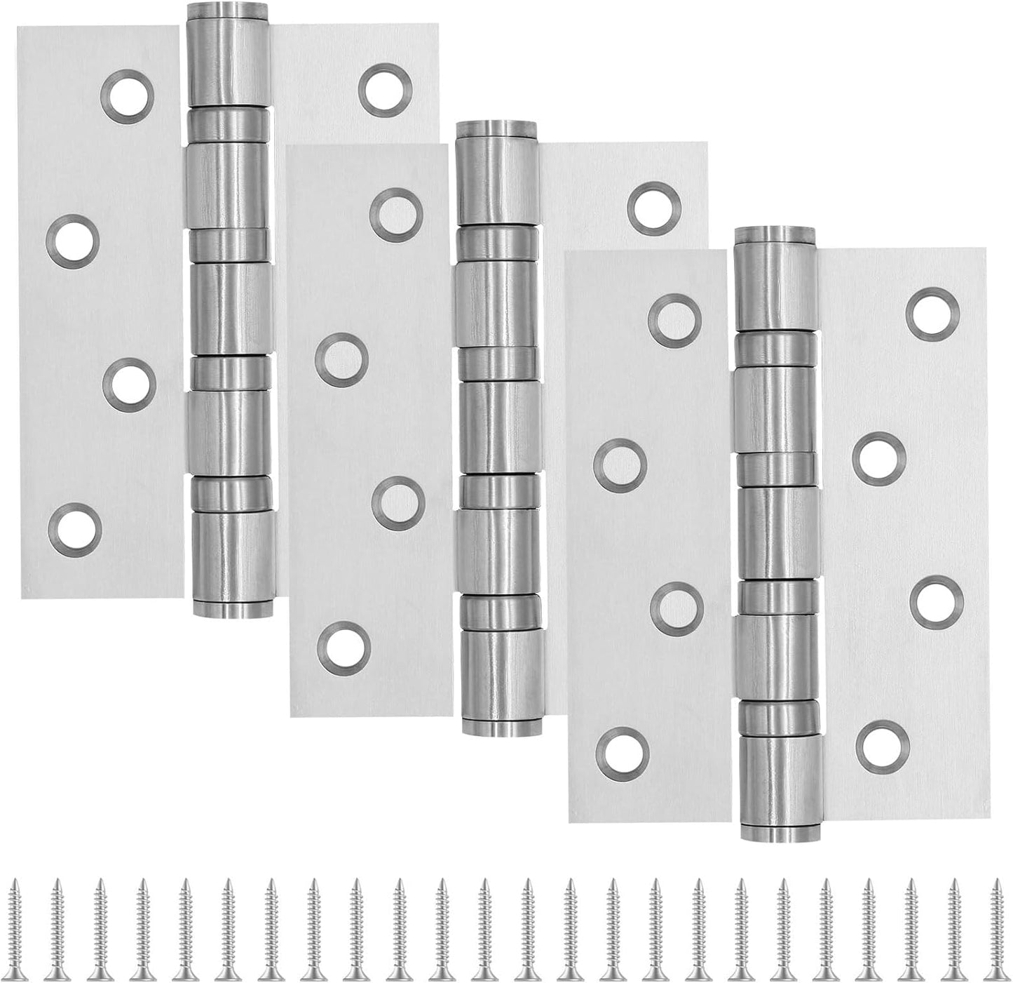 Heavy Duty 4x3 Inch Stainless Steel Door Hinges - 3 Pack