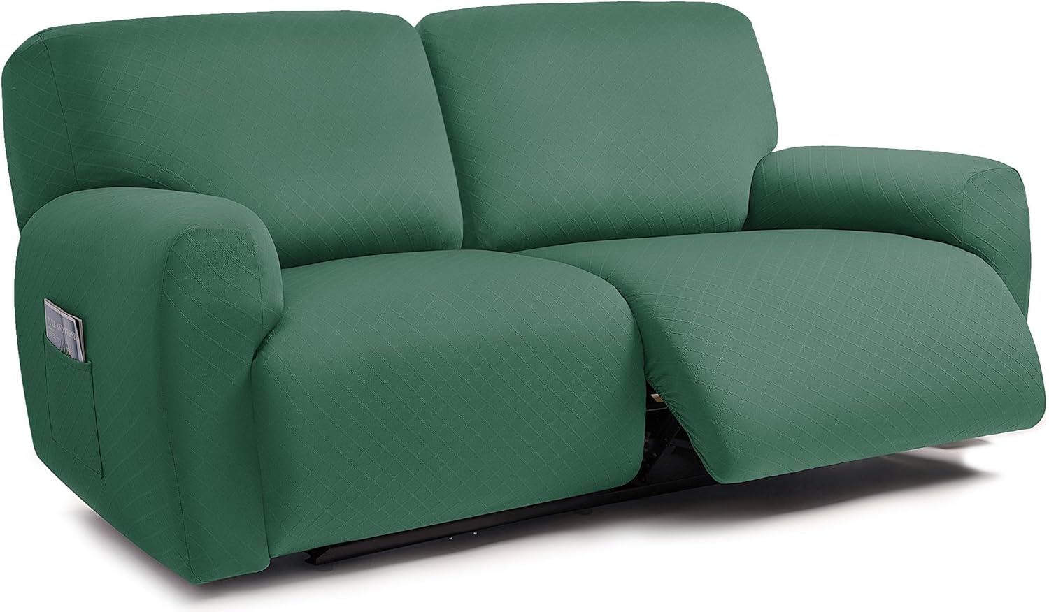 ULTICOR Squared Jacquard Design Extra Wide Reclining Sofa Cover