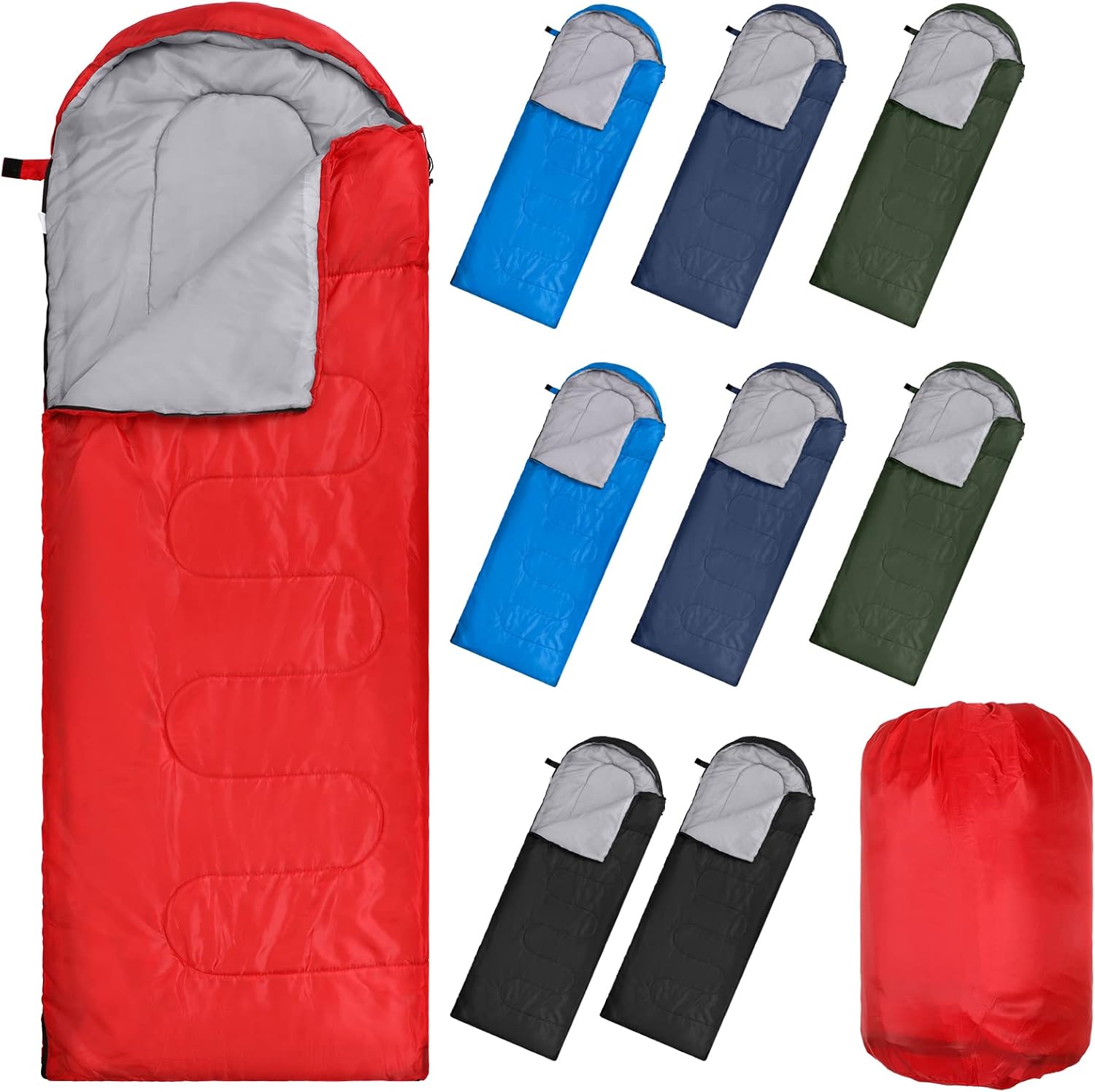 10 Pcs Waterproof Sleeping Bags for Cold Weather Camping