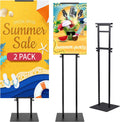 Poster Stand Heavy Duty 2 Pack - Adjustable Double-Sided Floor Sign