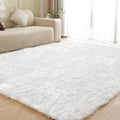 Shag Plush Rug 8x10 Area Rug White Fluffy - Soft Faux Sheepskin