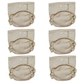 Two Sized Fitted Cloth Diaper 6 Pack - Soft, Durable Nighttime