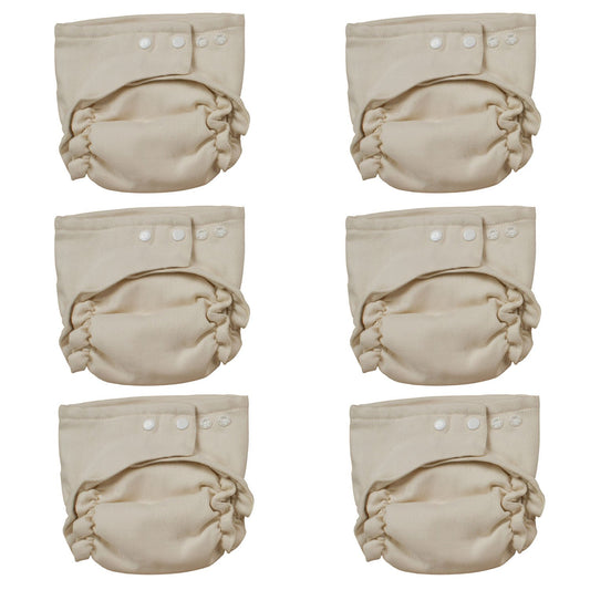 OsoCozy 100% Cotton Cloth Diaper 6-Pack - Soft & Absorbent - Easy Snap Closure