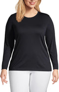 Lands' End Women's Relaxed Supima Cotton Long Sleeve Crew - Soft feel