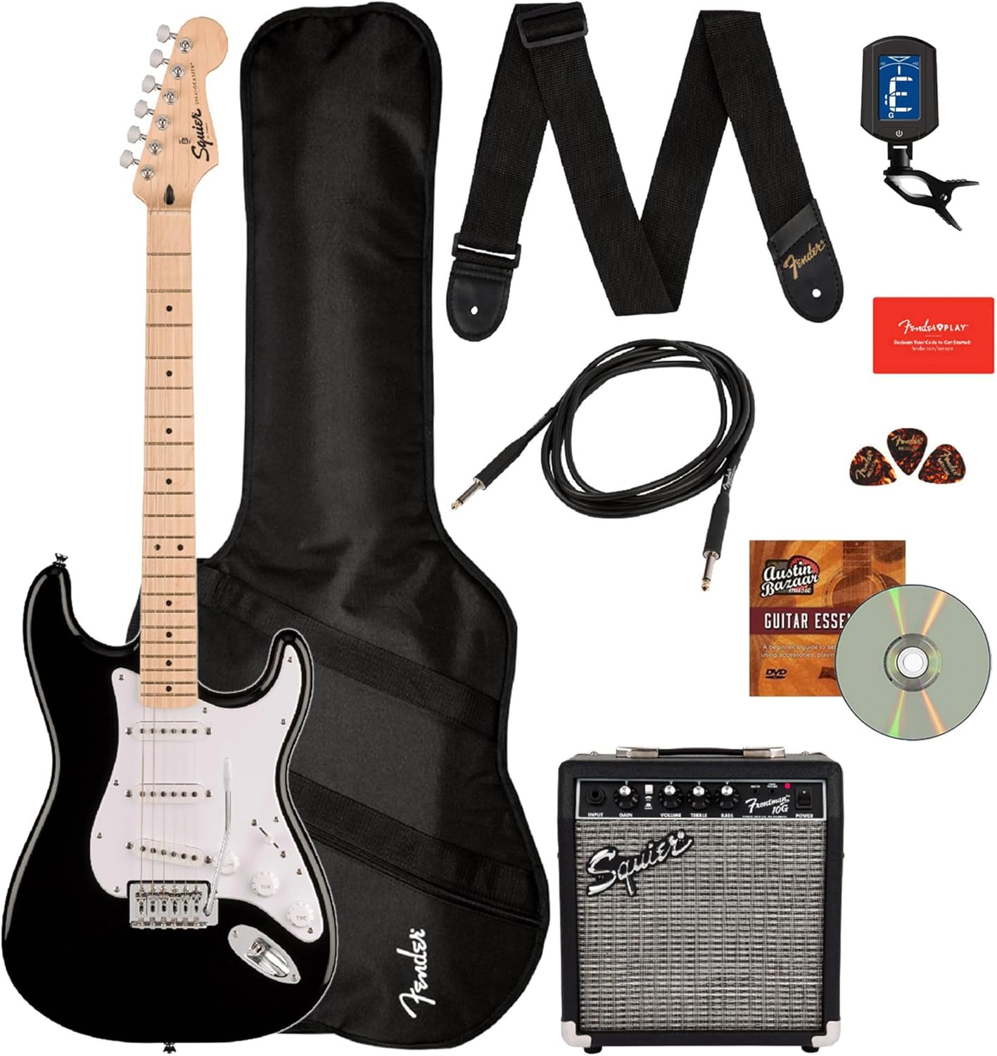 Fender Sonic Strat Pack - Complete Bundle for Guitarists