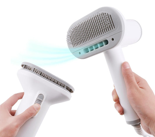 Quiet 2-in-1 Dog Hair Dryer Brush - Safe & Efficient Grooming Tool