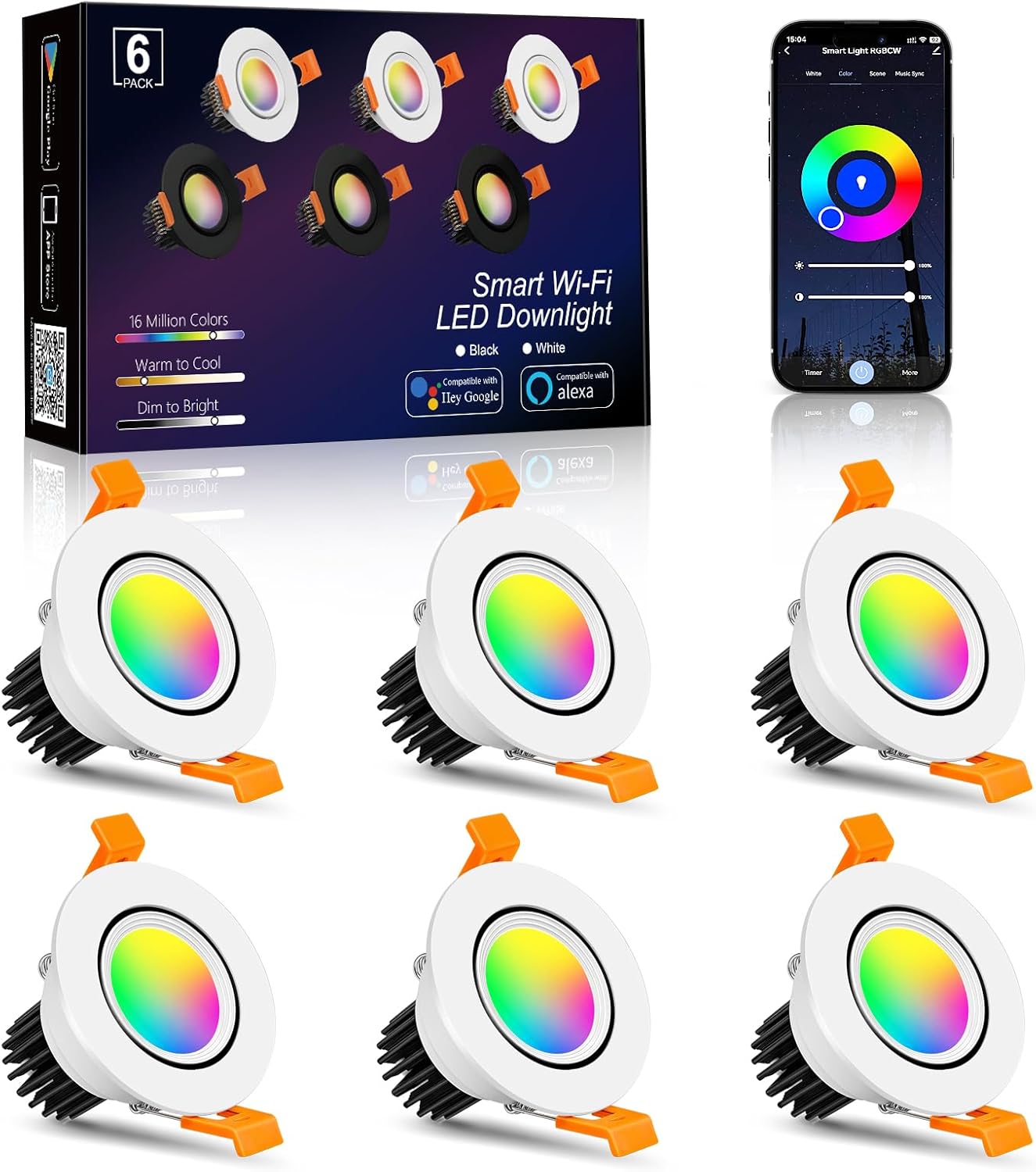 Smart WiFi 2 Inch LED Downlight for Home Lighting Control