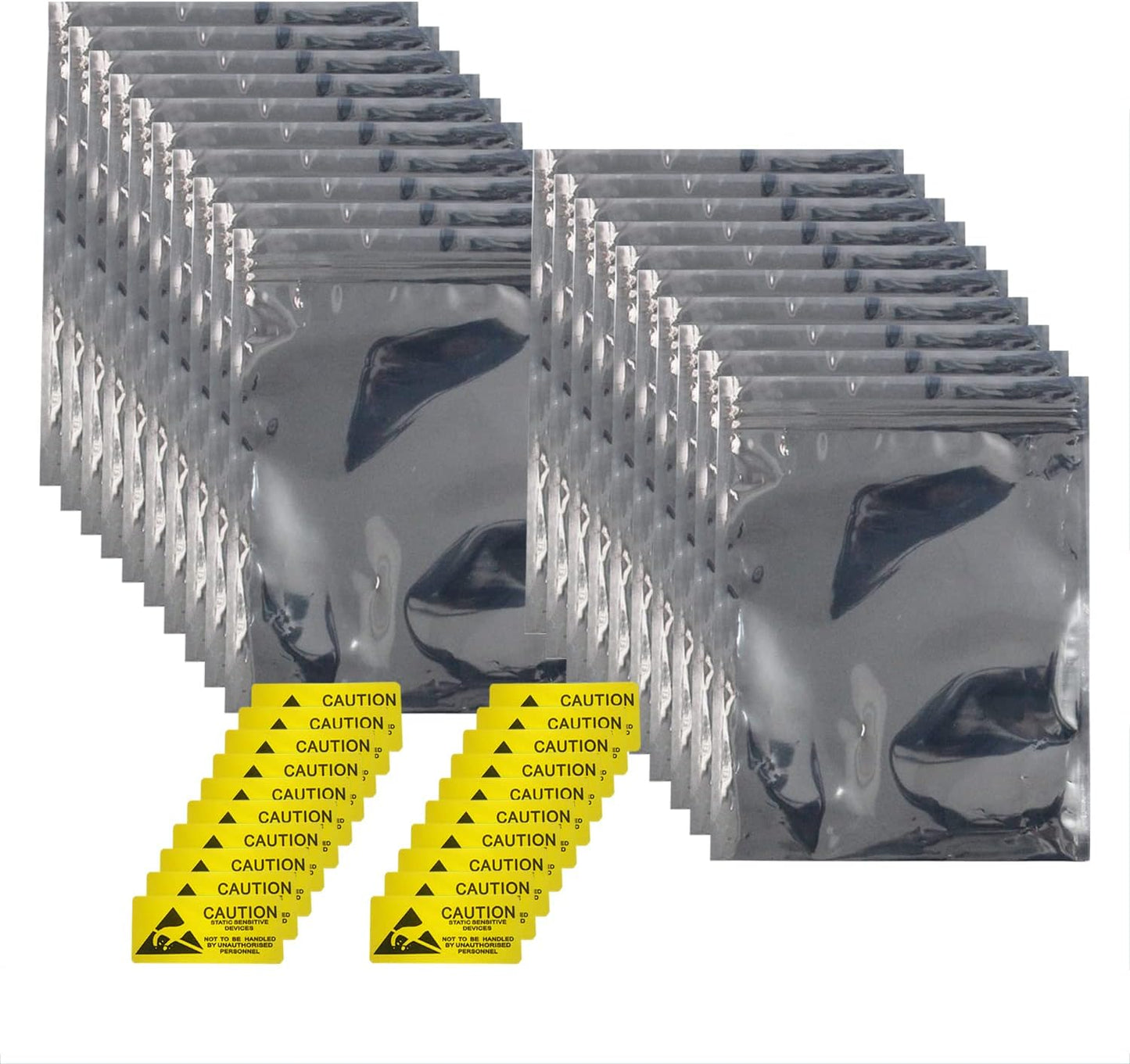 Protect Electronic Devices with Antistatic Shielding Bags - 20pc Ziplock Set